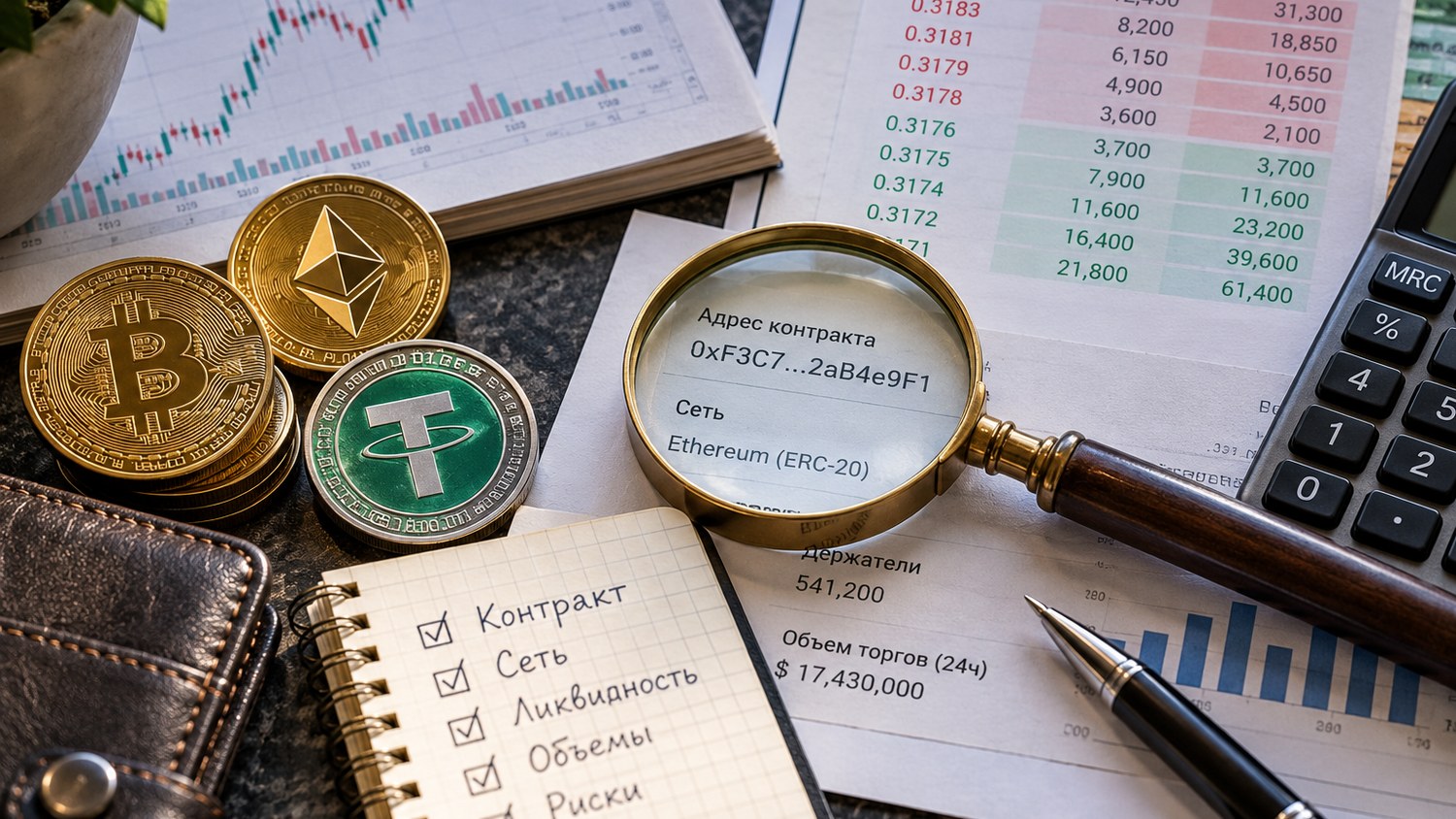 Предметная фотография: проверка адреса контракта токена Ethereum и его торговых данных