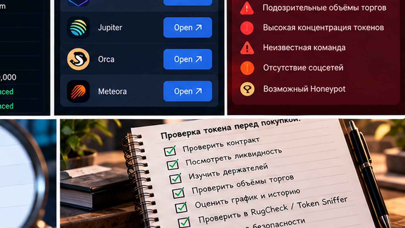 Проверка безопасности нового токена перед покупкой: адрес, держатели и ликвидность