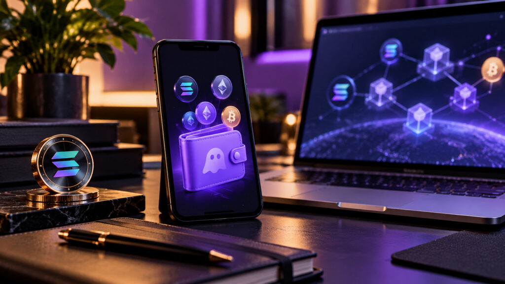 Phantom Wallet для Solana, Ethereum и Bitcoin: криптокошелёк на смартфоне и компьютер с блокчейн-сетями, обложка статьи