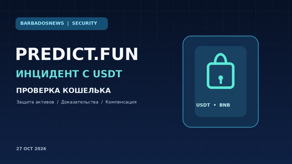 Predict.fun: инцидент с USDT 27 октября 2026 года, защита кошелька и проверка переводов