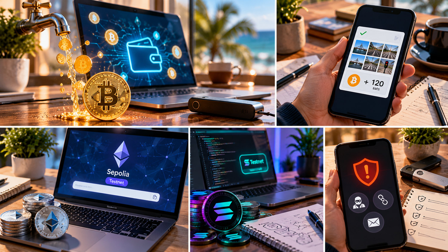 Тестовые краны Sepolia ETH и Solana Devnet: примеры учебных интерфейсов получения токенов