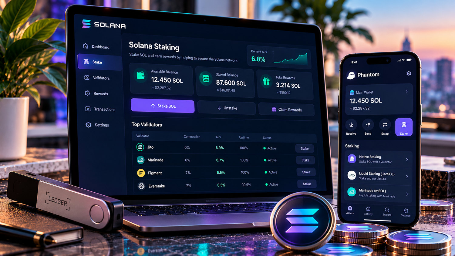 Вывод Solana из стейкинга через Phantom и контроль статуса делегированных SOL