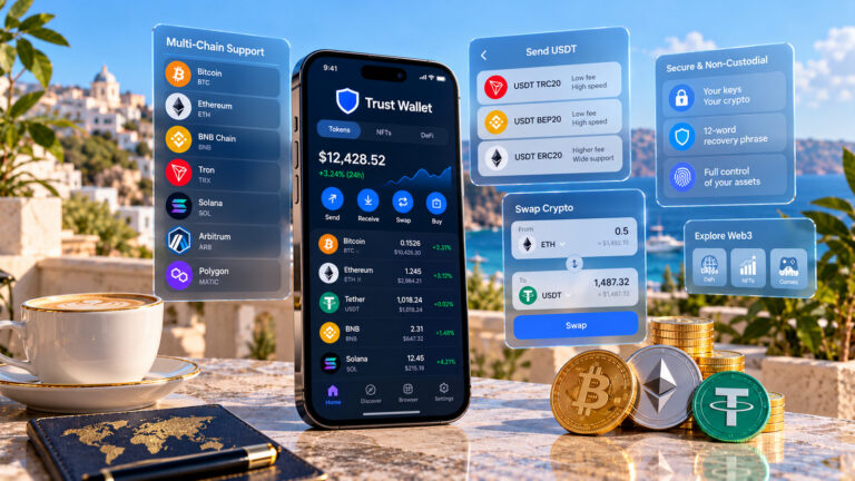 Trust Wallet: мультисетевой криптокошелёк на смартфоне, USDT, Bitcoin, Ethereum и безопасный доступ