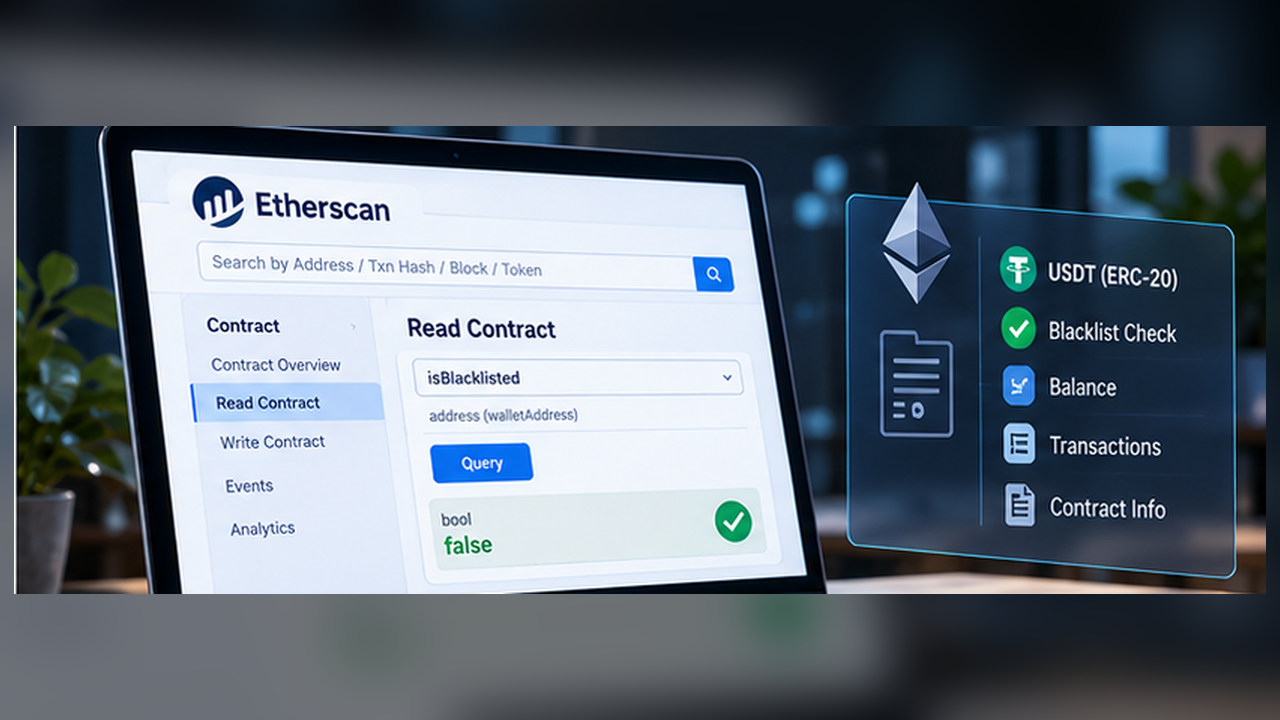 Как проверить isBlackListed USDT ERC-20 в Etherscan через Read Contract без подключения кошелька