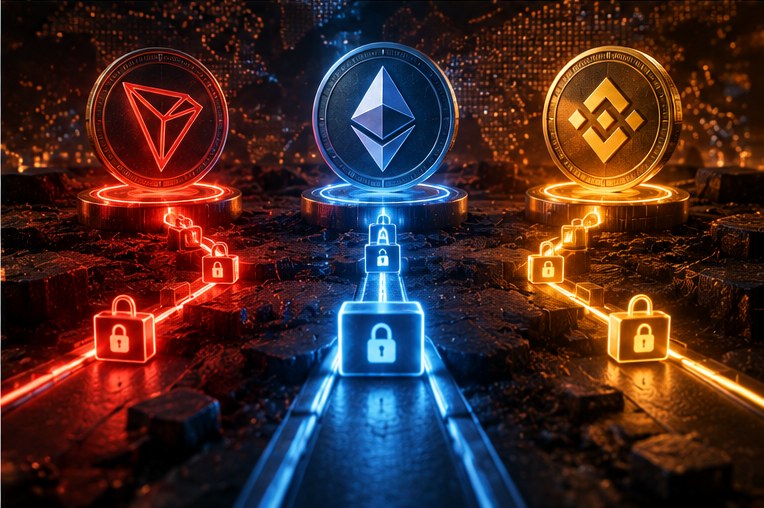 Три отдельные защищённые сети для USDT: TRON, Ethereum и BNB Smart Chain