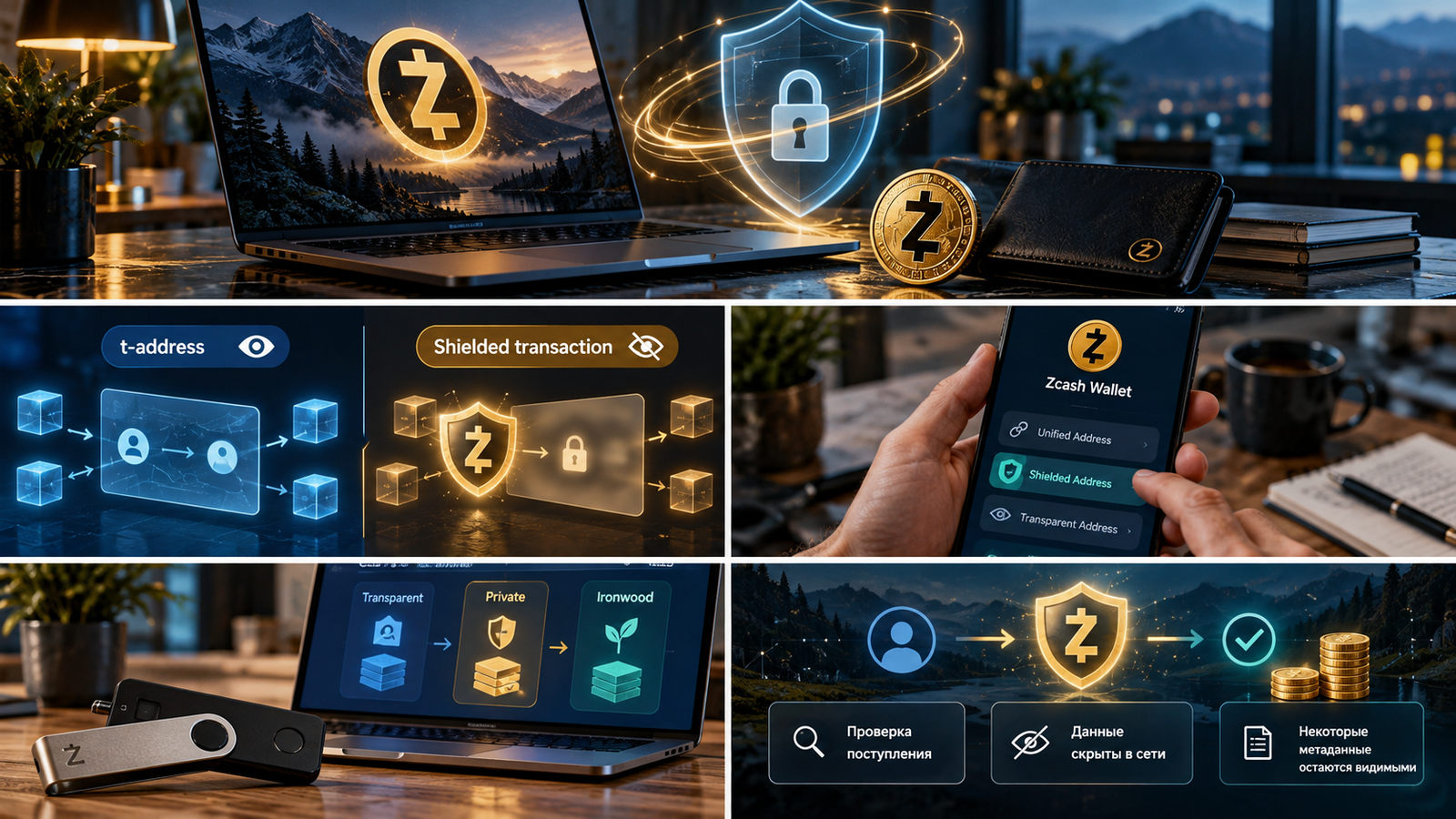 Zcash wallet: защищённые адреса, криптокошелёк и этапы приватной транзакции